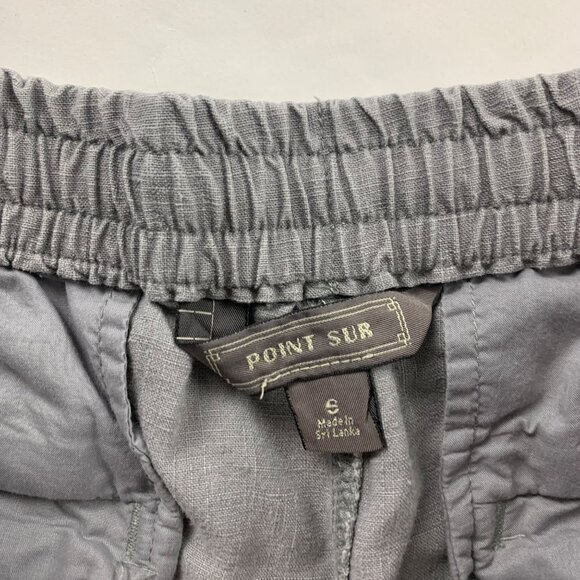 J. Crew Point Sur Gray Clay Linen Blend Pull On Ankle Pant S - Picture 4 of 7